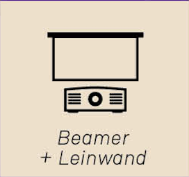 Beamer + Leinwand